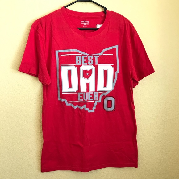 Red “Best Dad Ever” t- Shirt - Picture 1 of 3